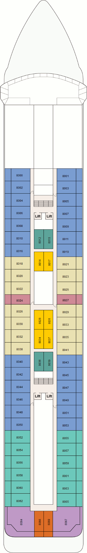 Pacific Princess - Deck Eight
