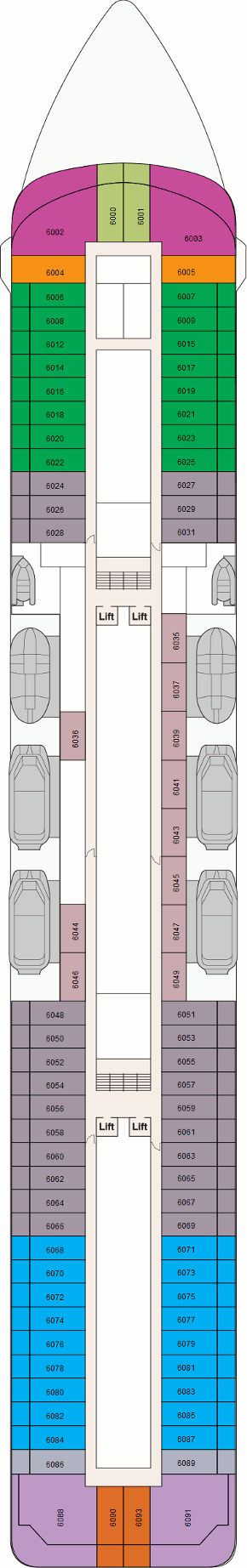 Pacific Princess - Deck Six