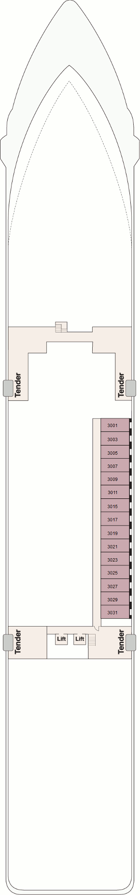 Pacific Princess - Deck Three